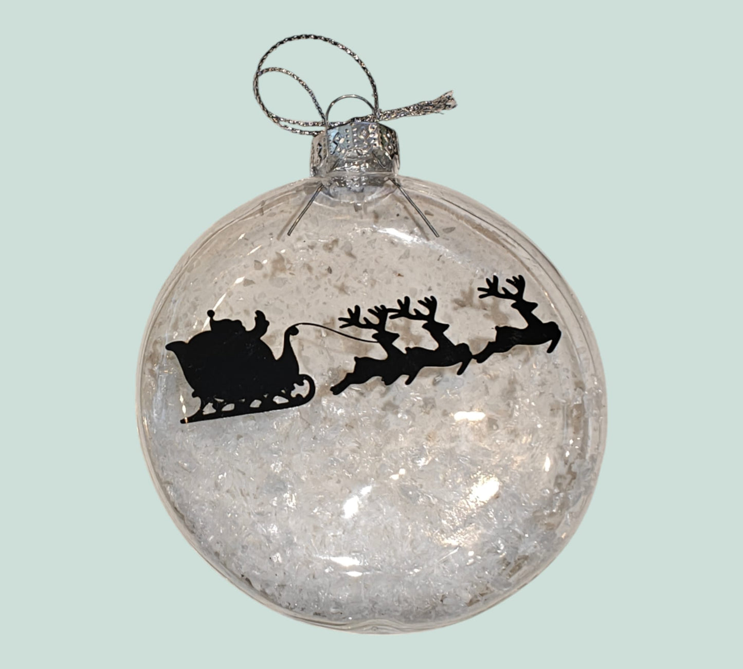 Kerstornament glas met slee